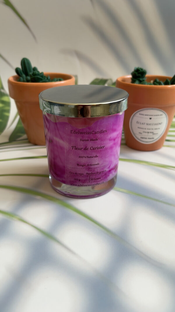 Bougie Parfumée ( Fleur de Cerisier ) -180gr - Image 2