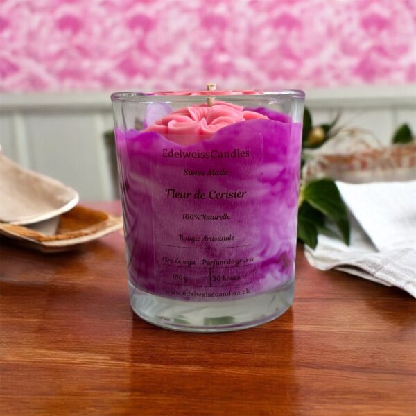 Bougie Parfumée ( Fleur de Cerisier ) -180gr - Image 3