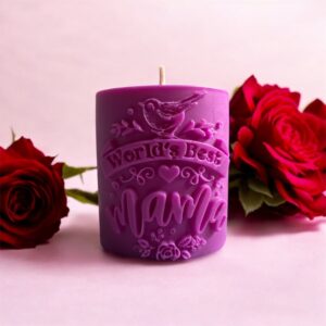 Bougie fêtes des Mères  (Pink Love)